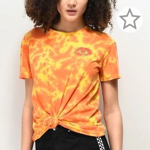 Empyre Sloane Yellow And Orange Tie-Dye Graphic T-Shirt Small